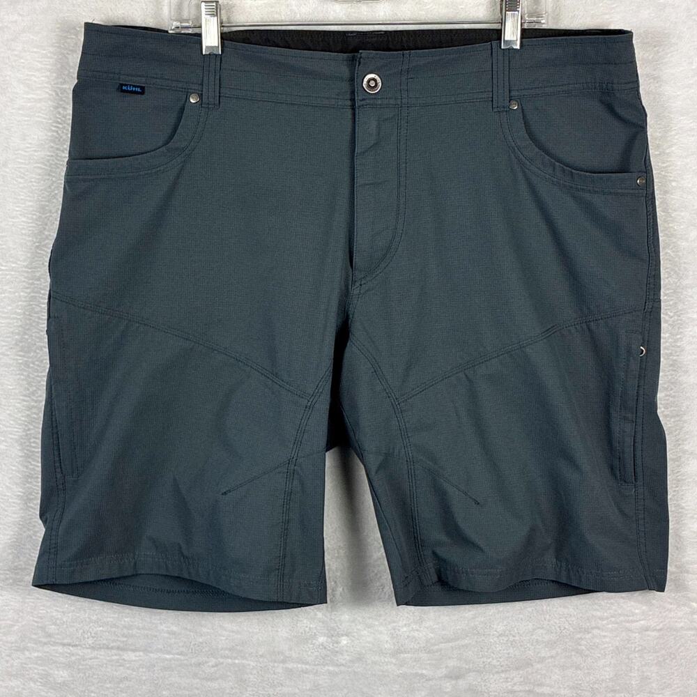 Kuhl Silencr Cargo Shorts Men 40 Gray Ripstop Hiking Backpacking Trekking Preppy